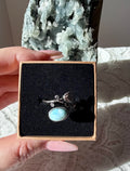 Anello in larimar con fior di loto