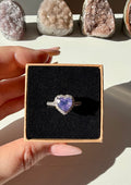 Anello in quarzo lavanda