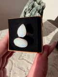 Anello in labradorite bianca