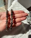 Bracciale in black moonstone-sunstone (belomorite)