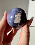 Sfera in agata sakura blu