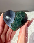 Cuore e palmstone in agata muschiata