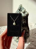 Collana con pendente in moldavite (argento 925)