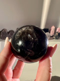 Sfera in black rose quartz