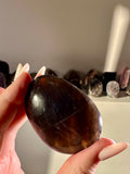 Palmstone in black rose quartz