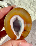 Geode in agata corniola ed agata orca