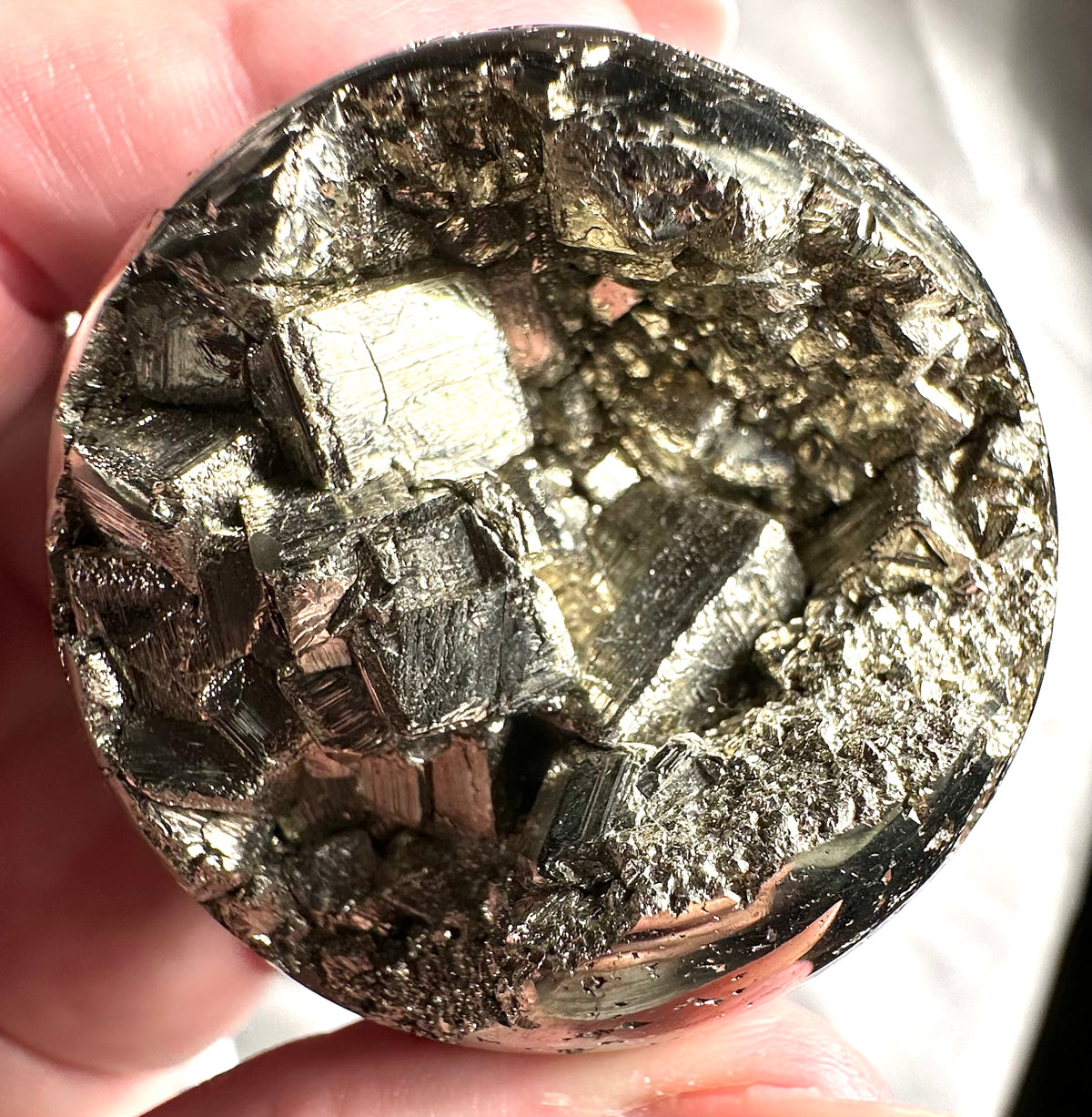 Druzy pyrite sphere