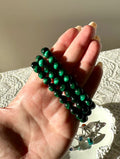 Bracciale in malachite occhio di gatto