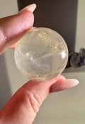 Sfera in quarzo citrino (vero) con inclusioni