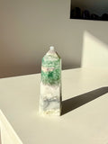 Torre in fluorite ed agata