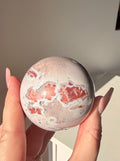 Sfera in agata rosa e calcedonio