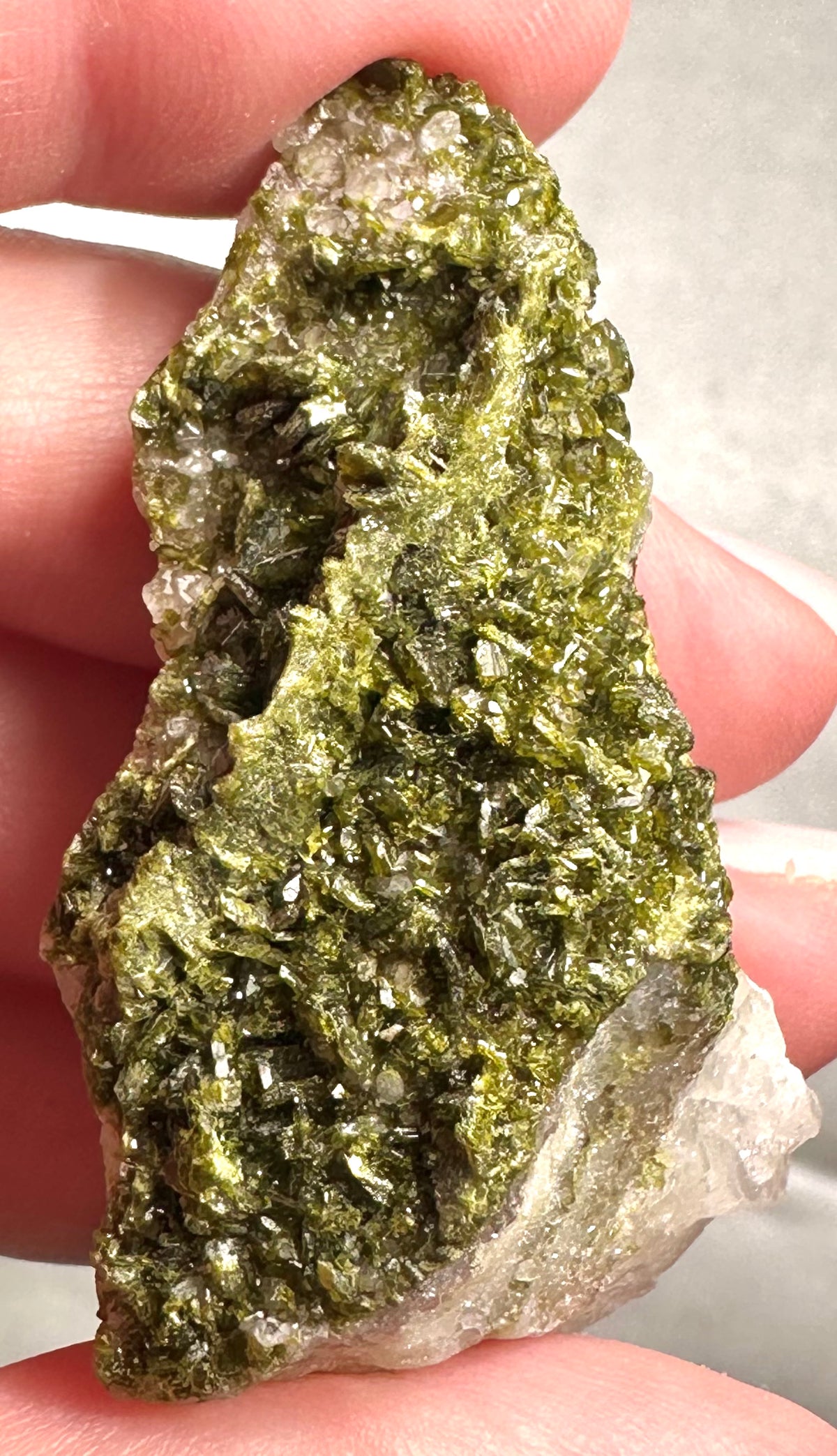 Epidote cluster with quartz