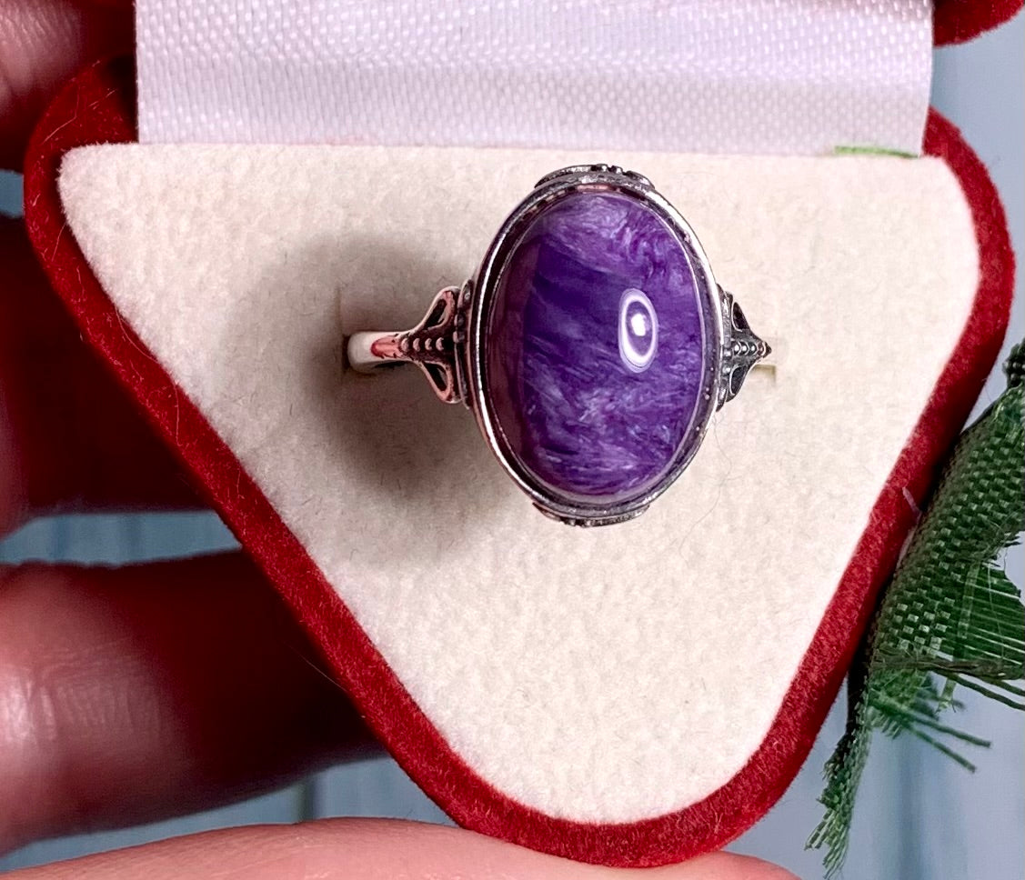 Charoite ring