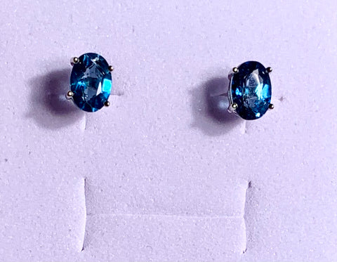 Blue topaz earrings