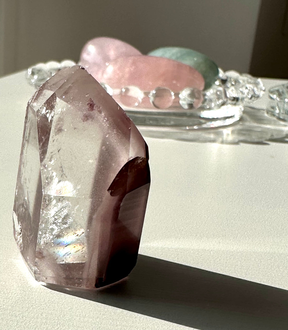 Punte e freeform di pink lithium quartz