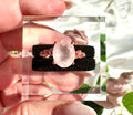 Rose Gold Faceted Rose Quartz Ring