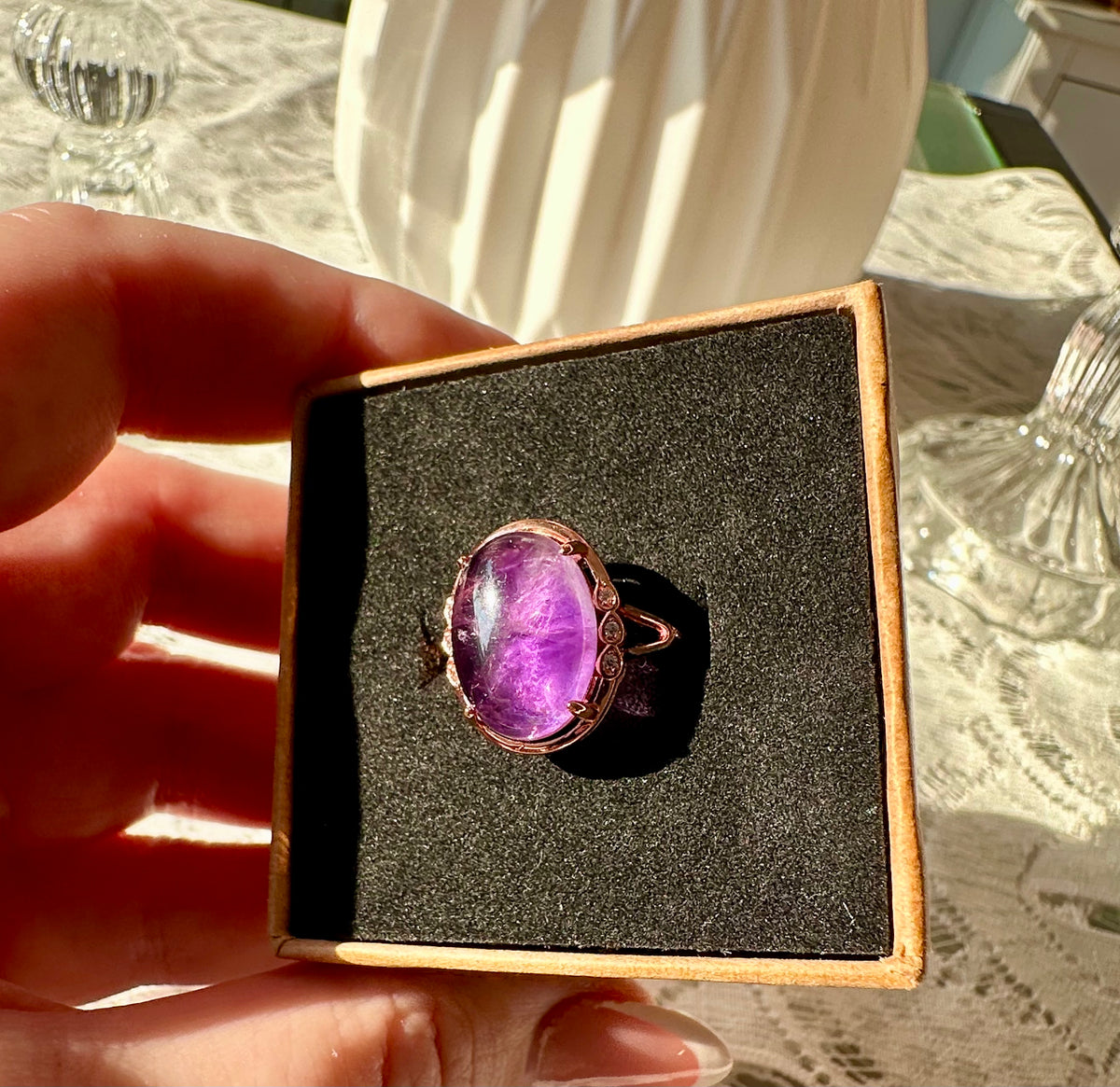 Anello in ametista