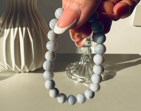 Bracciale in agata blue lace
