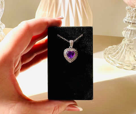 Collana con pendente in ametista