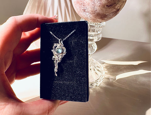 Collana Fairy con pendente in labradorite