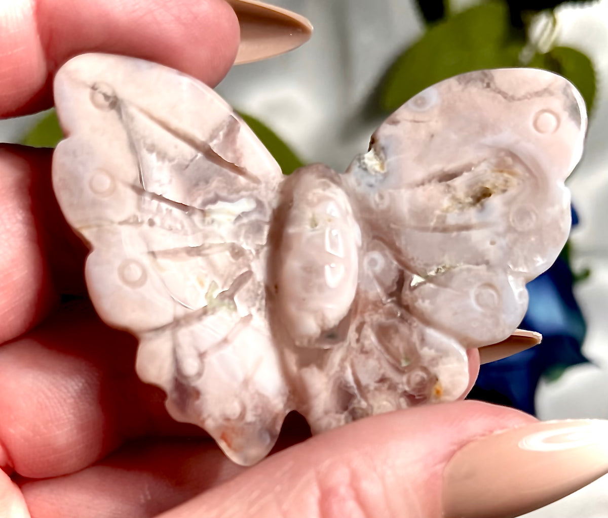 Sakura agate butterflies (S/M)