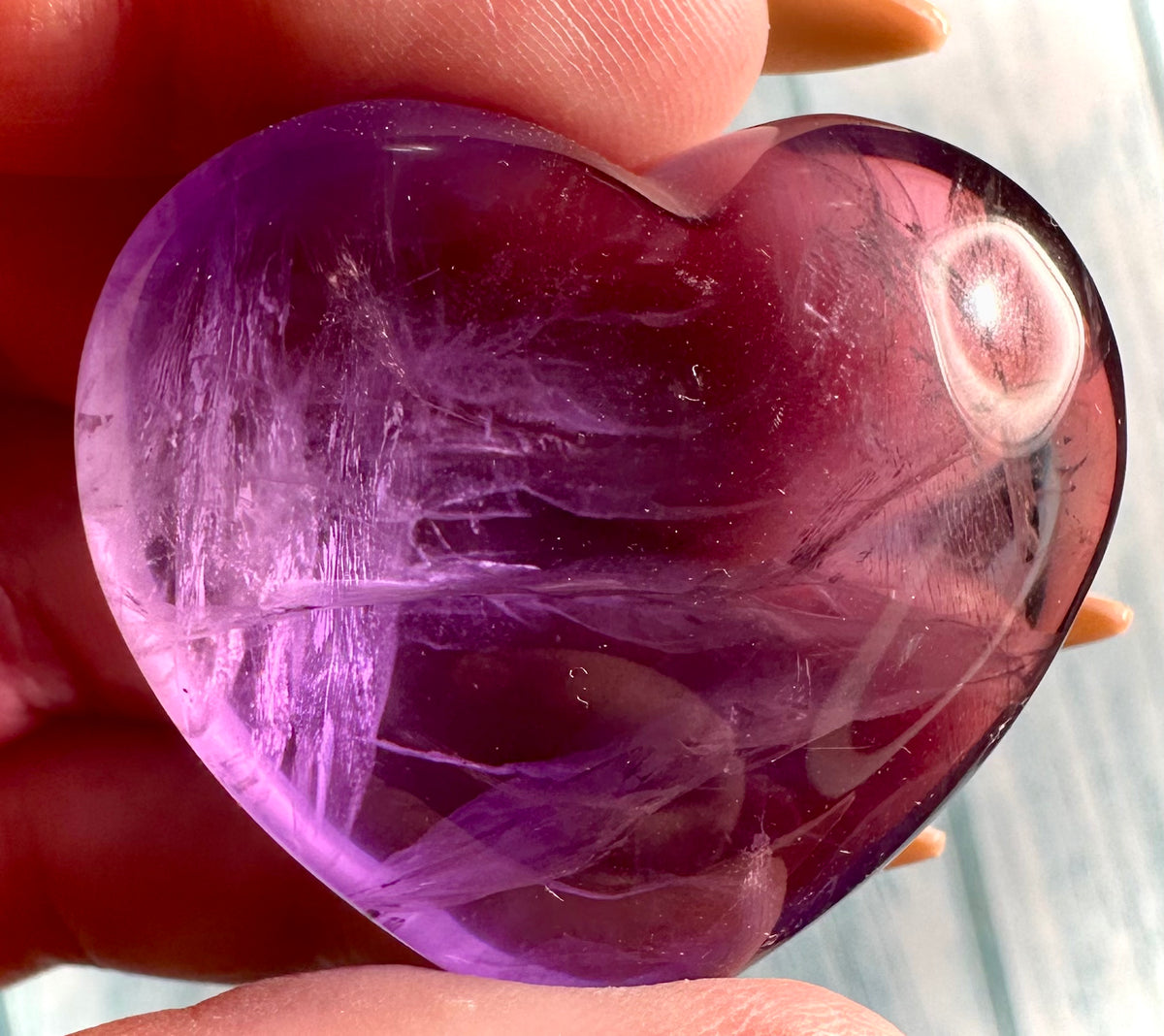 Hearts in amethyst