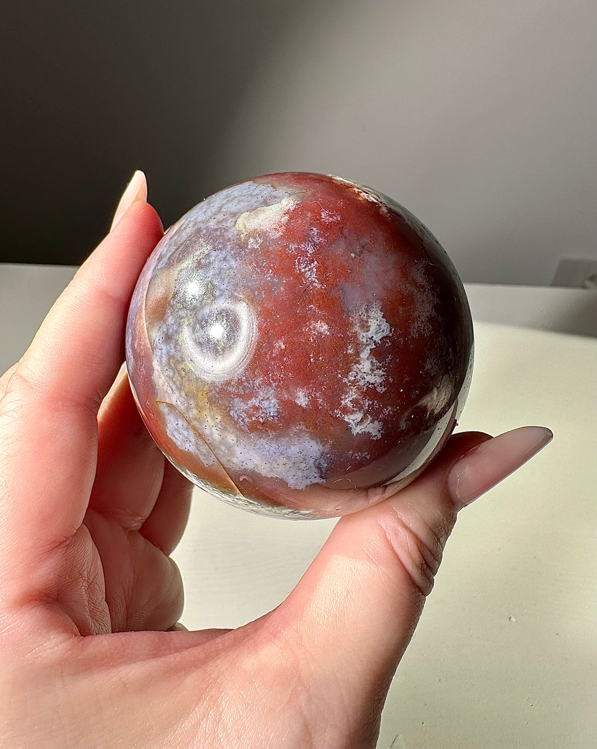 Sfera in diaspro oceanico