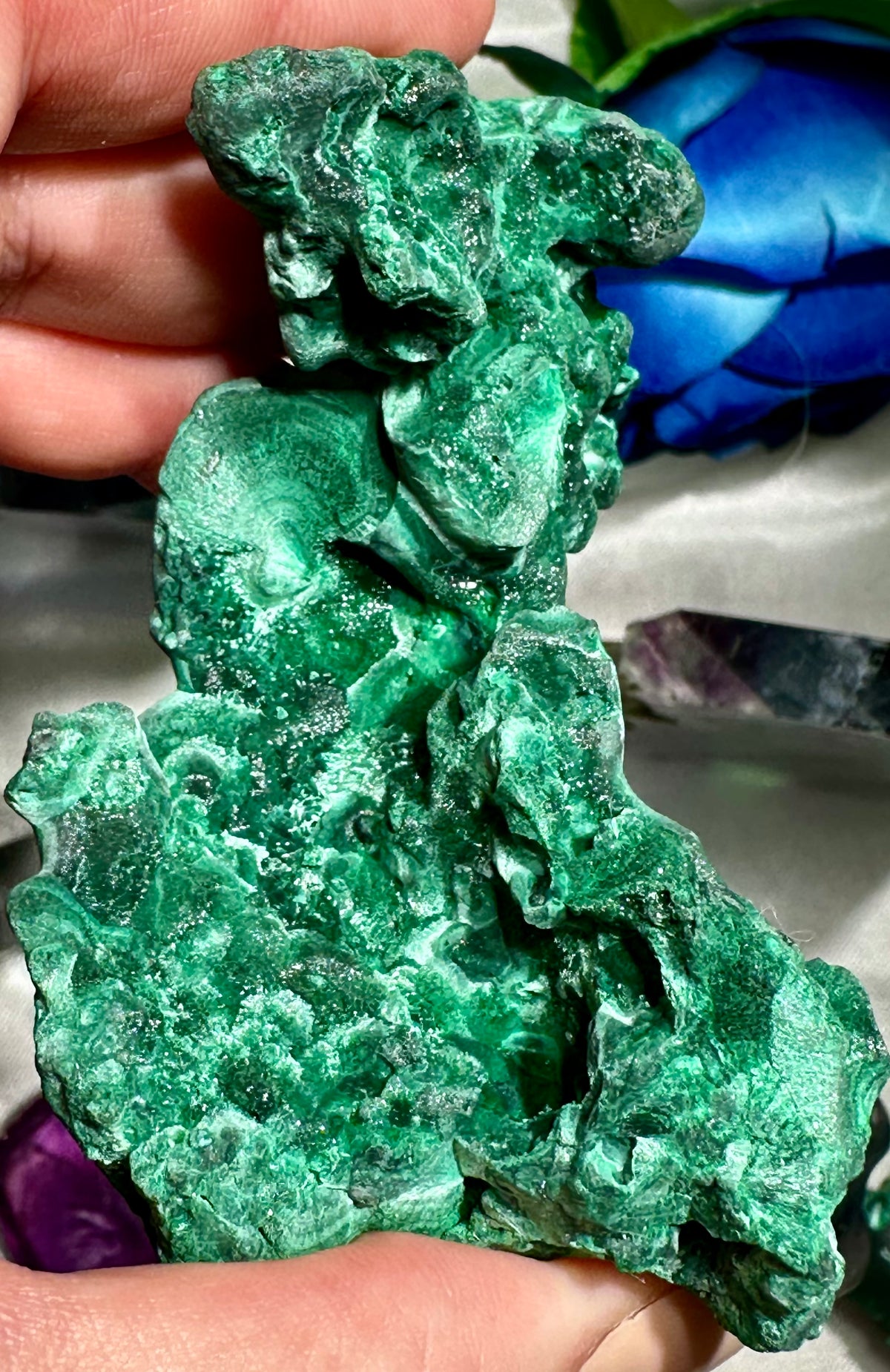 Velvet malachite cluster