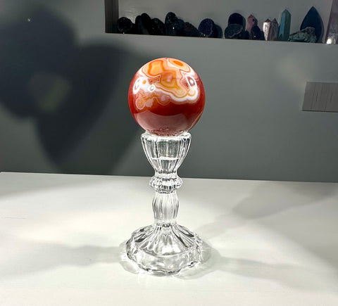 Sfera in agata corniola