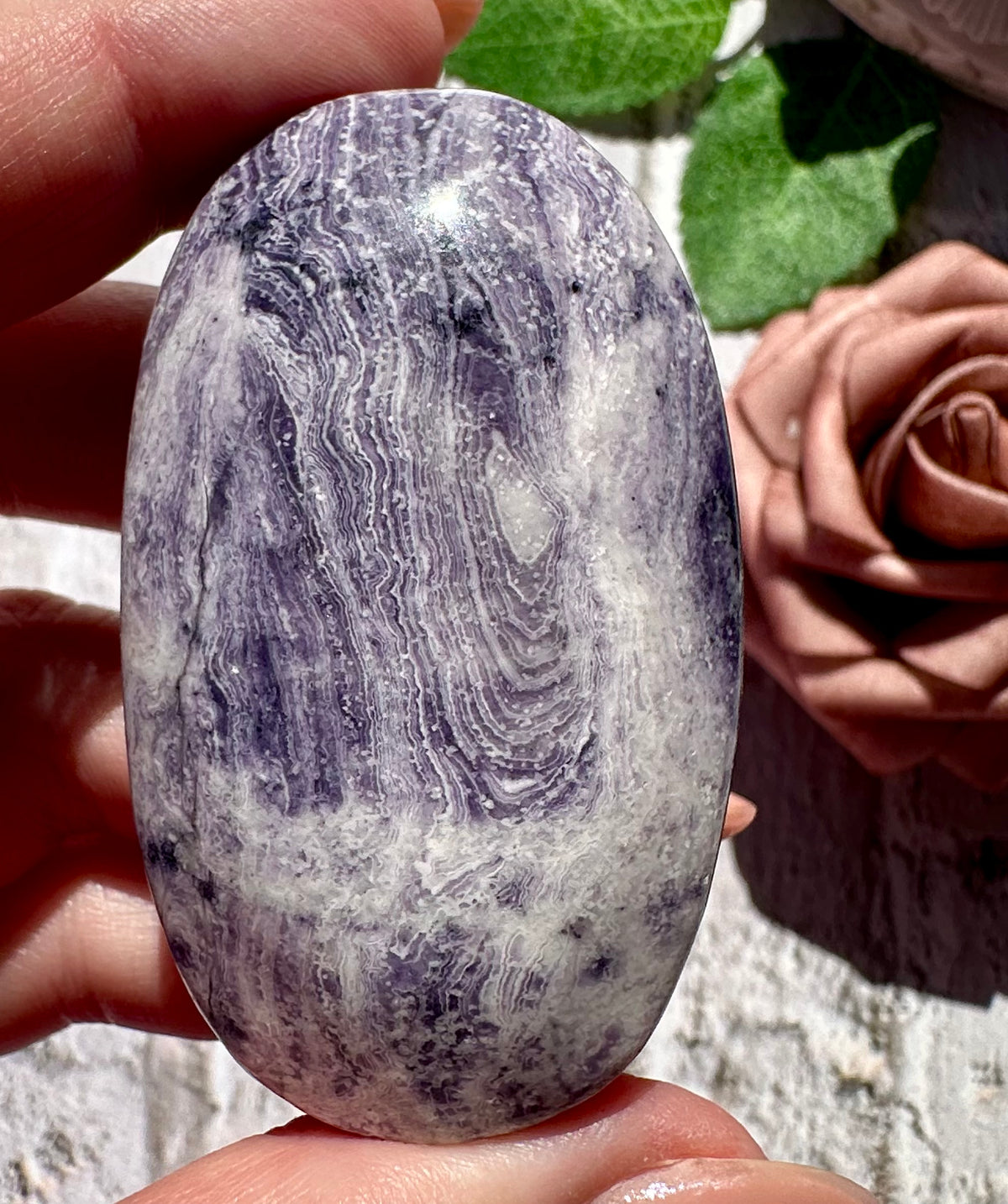 Palmstone in fluorite viola