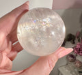 Sfera in calcite ottica bianca