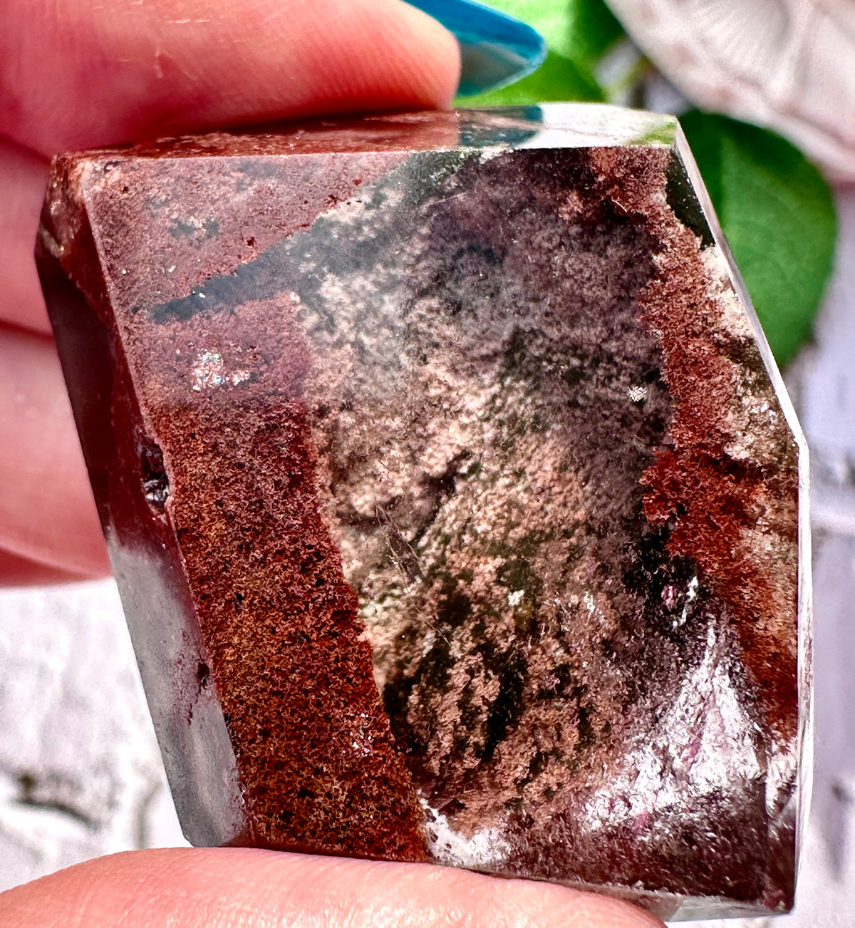 Freeform in quarzo lodolite