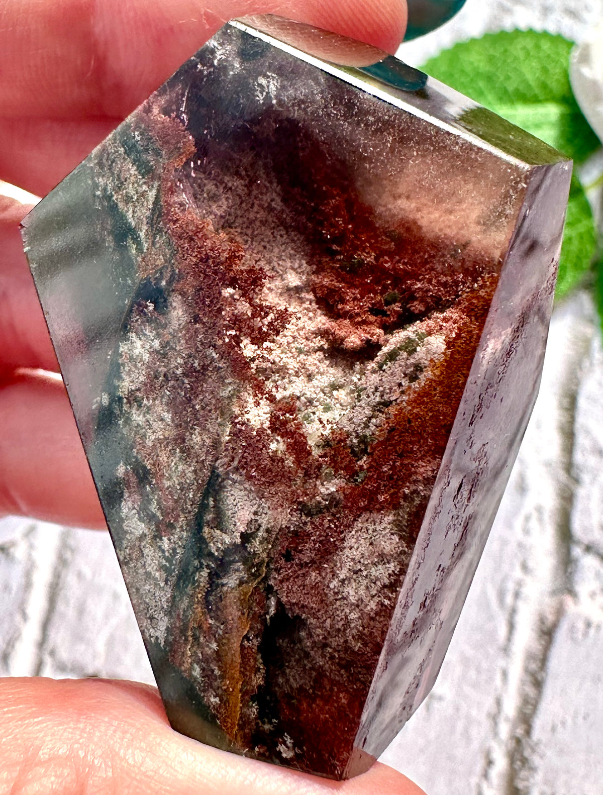 Freeform in quarzo lodolite