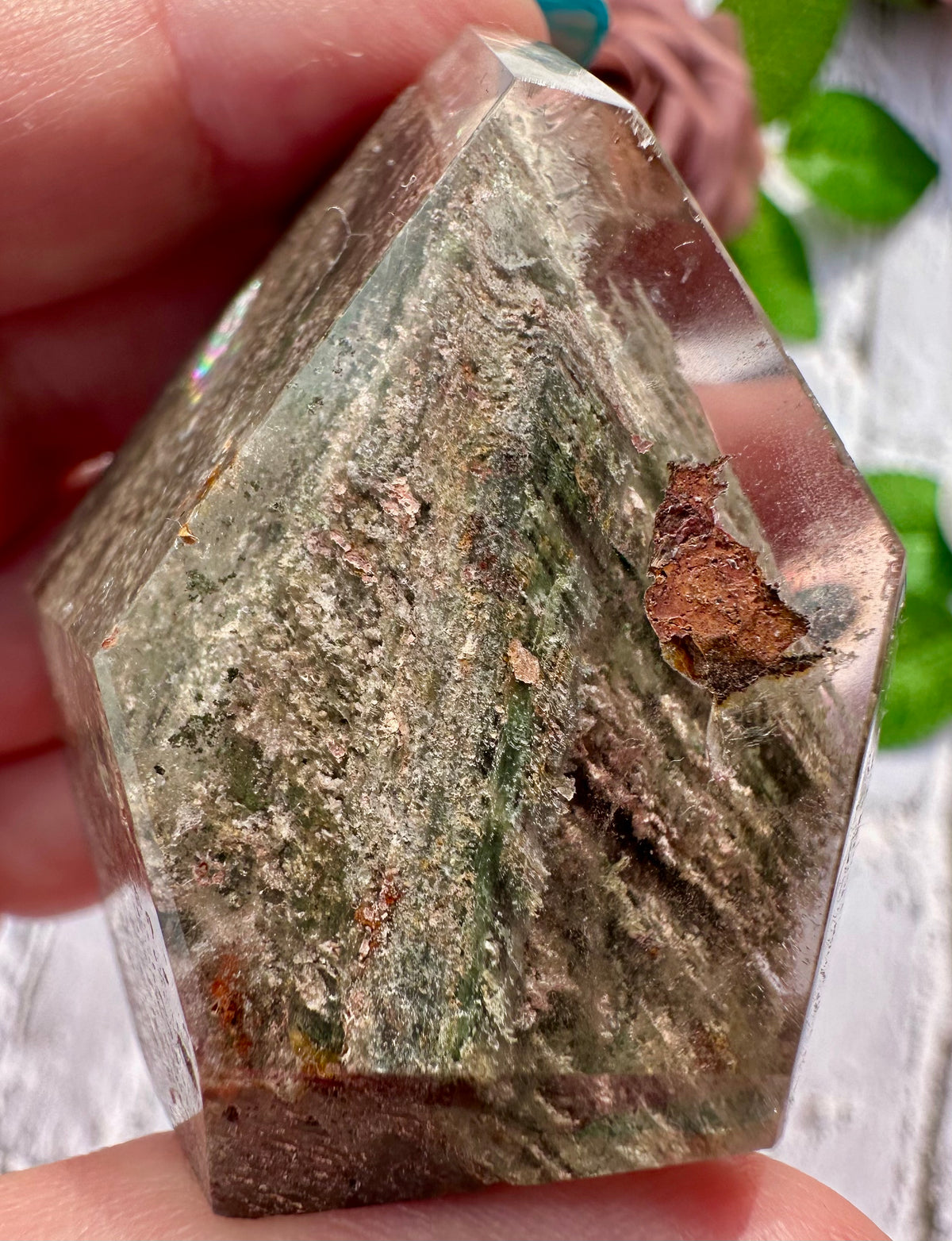 Freeform in quarzo lodolite