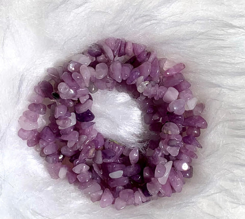 Kunzite chip bracelet