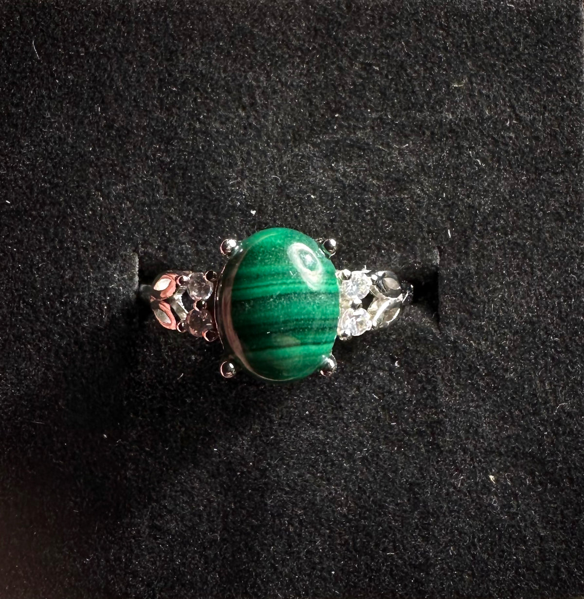 Anello in malachite