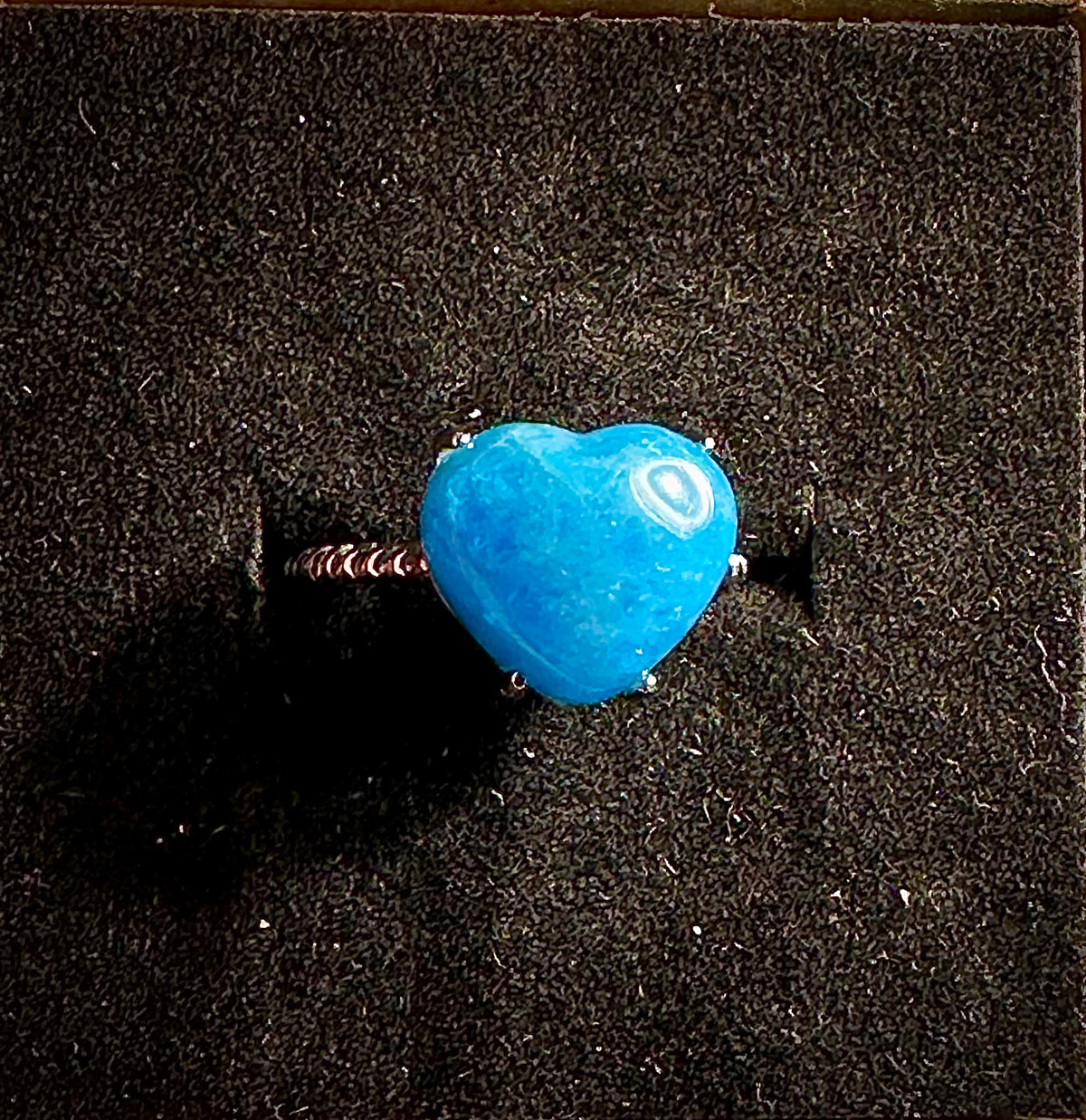 Blue apatite ring (925 silver)