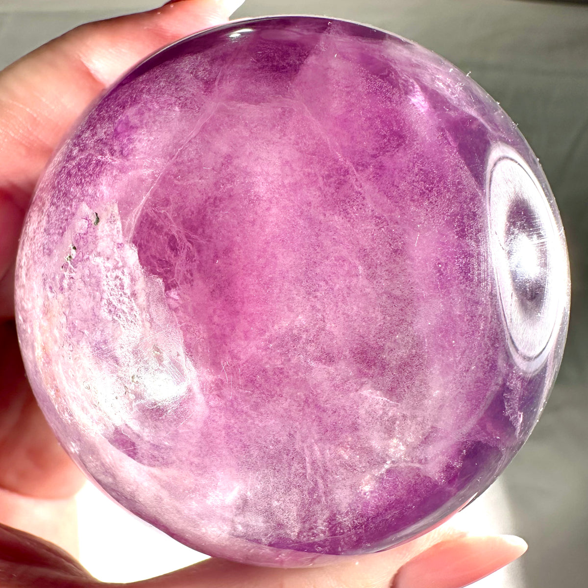 Sfera in fluorite rosa e blu (high quality)