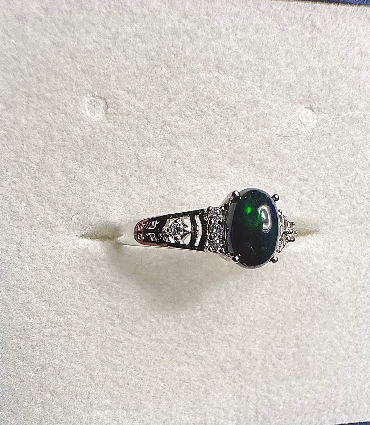 Ethiopian opal ring