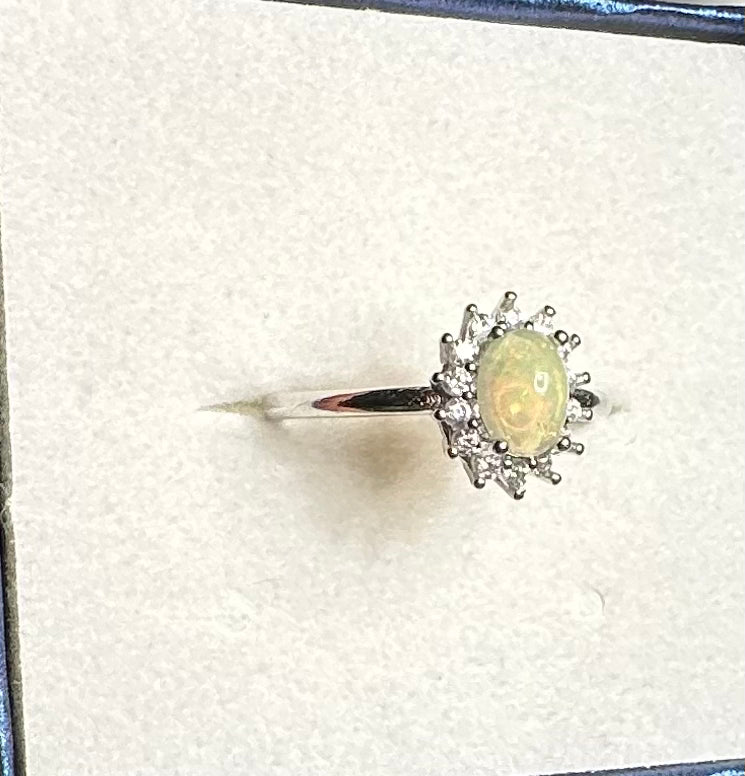 Ethiopian opal ring