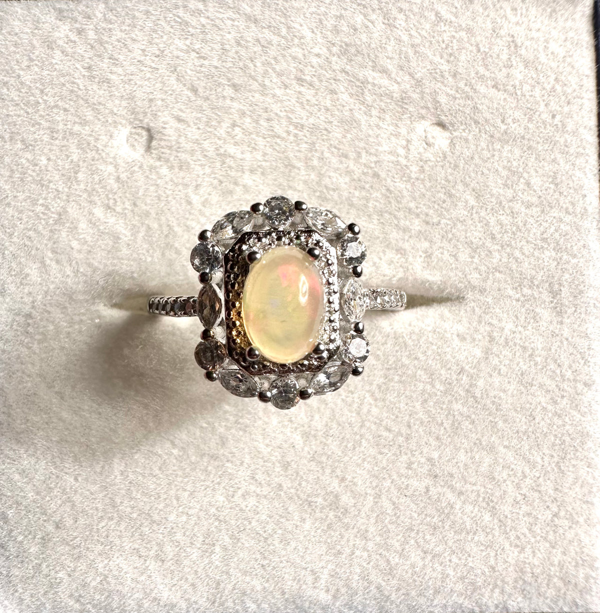 Ethiopian opal ring