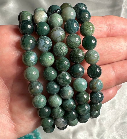 Moss agate bracelet