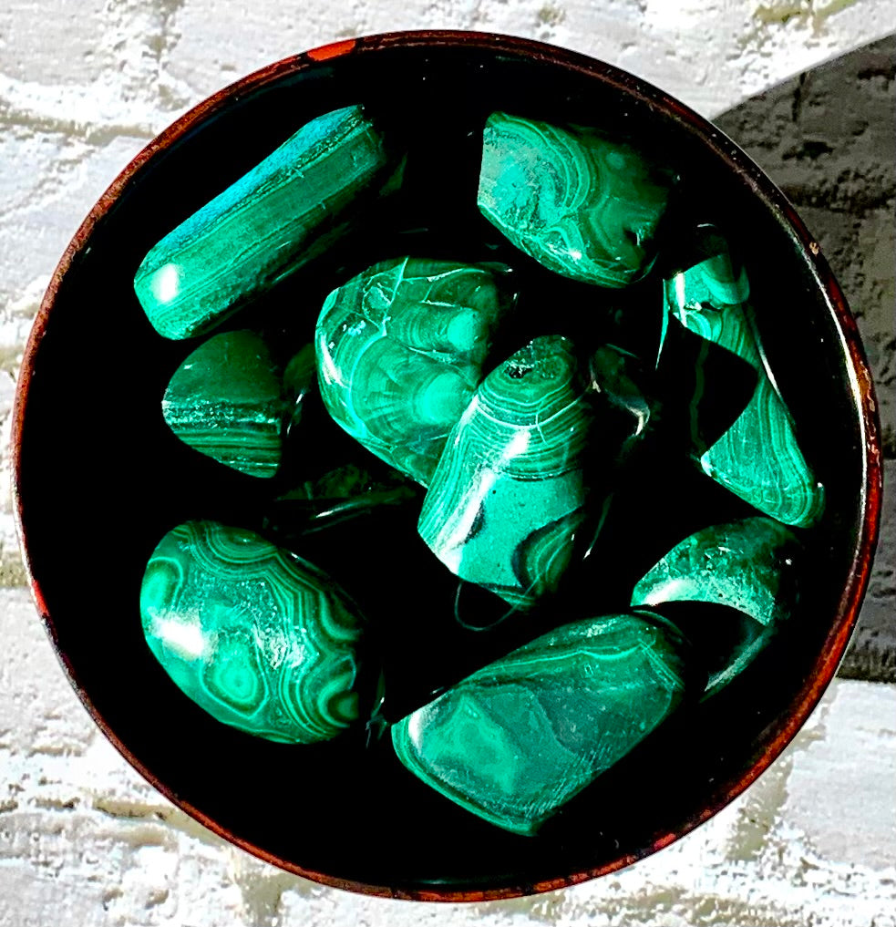 Tumbled malachite