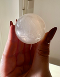 Sfera in quarzo rosa blu