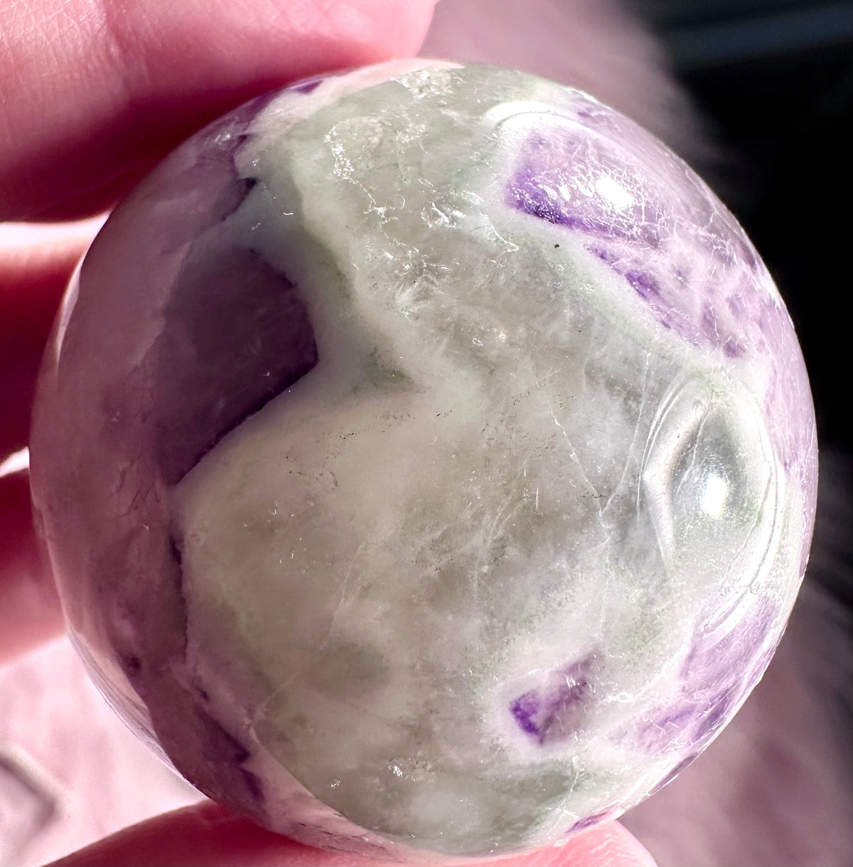 Sfera in radice di fluorite