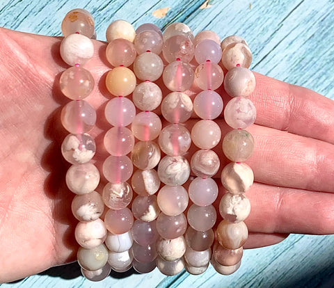 Sakura agate bracelet