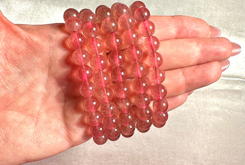 Bracciale in quarzo fragola