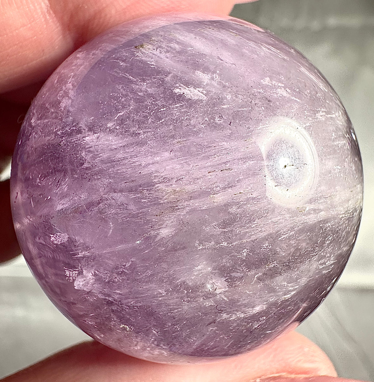 Snowflake amethyst spheres