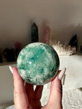 Sfera in fluorite piumata