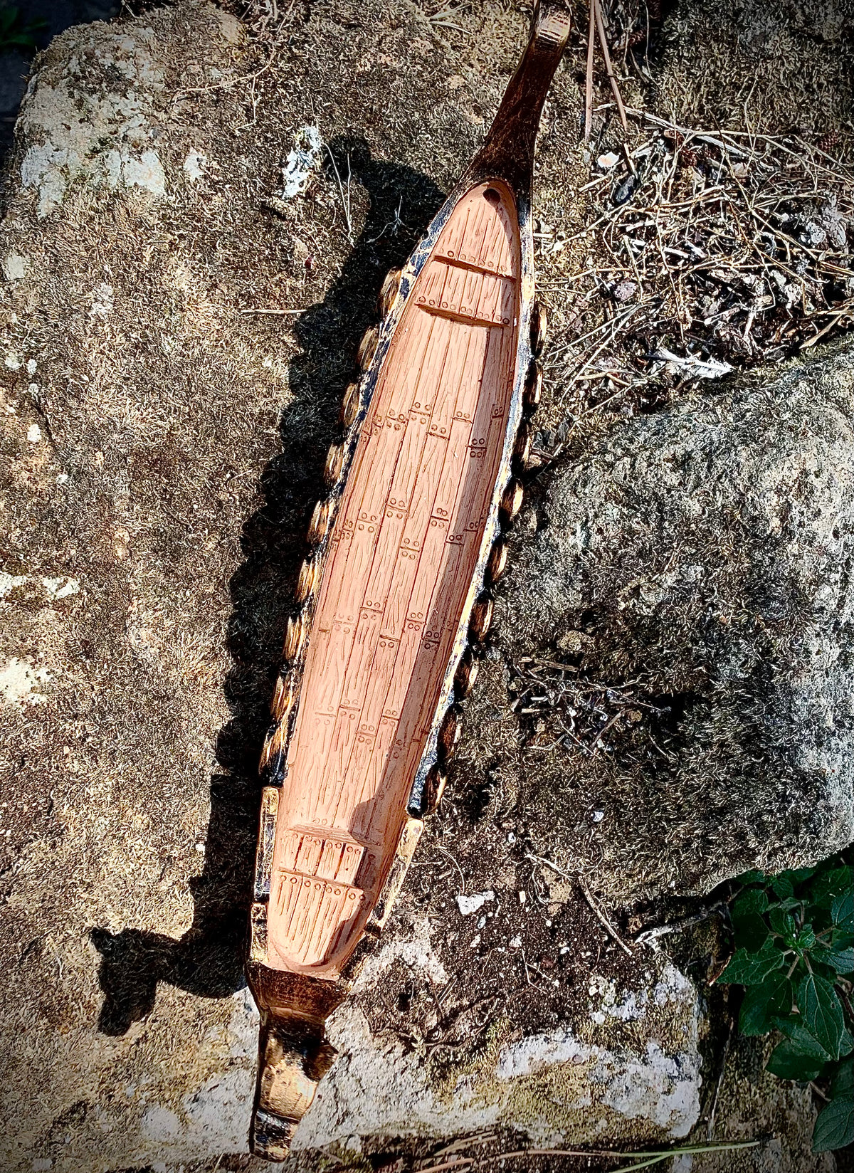 Incense burner in the shape of a Viking ship